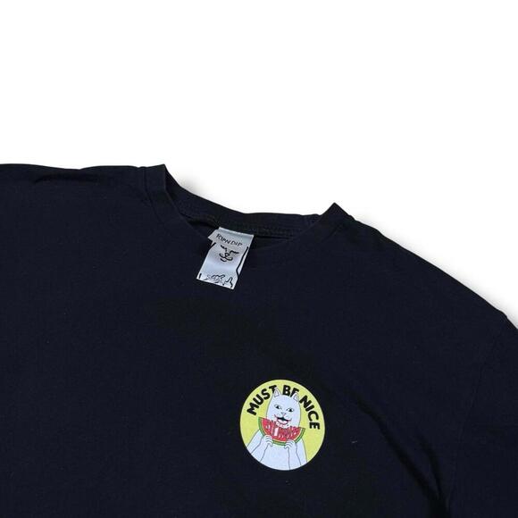 Ripndip Must Be Nice Cat Watermelon Graphic Tee Black Sz Small Streetwear Skater - Picture 6 of 8